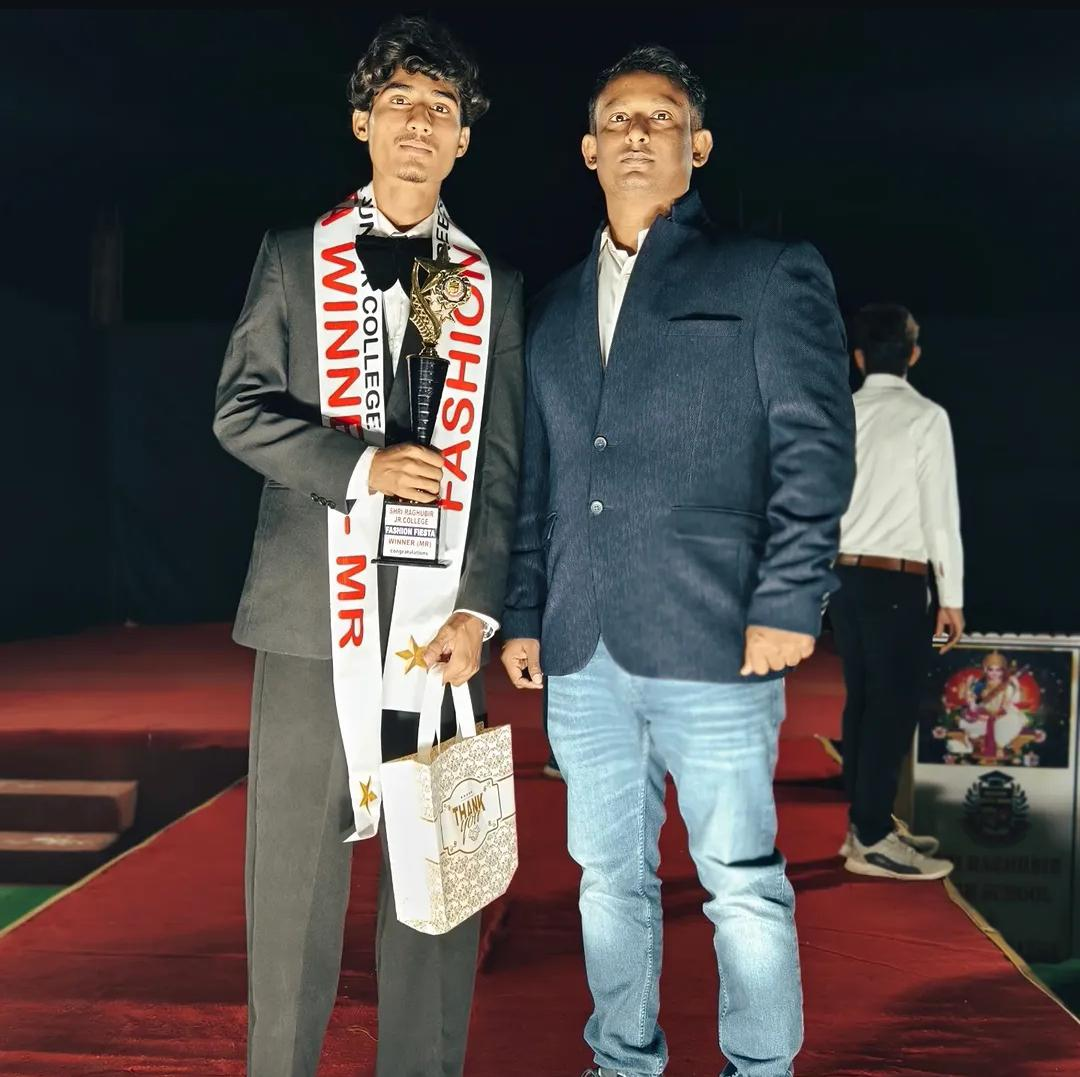 Award ceremony moment with trophy presentation